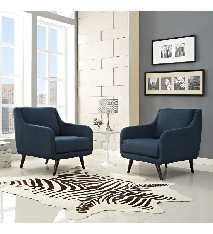 Verve Armchairs Set of 2 in Azure - Lexmod