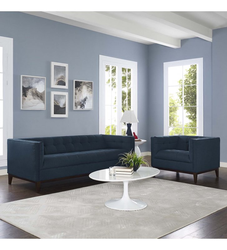 Serve Living Room Set Set of 2 in Azure - Lexmod