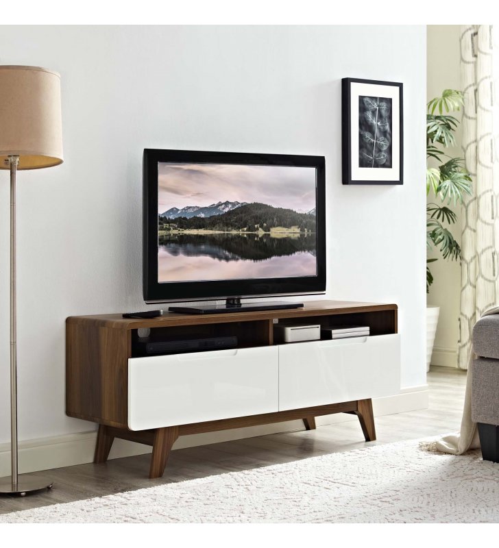 Origin 47" TV Stand in Walnut White - Lexmod