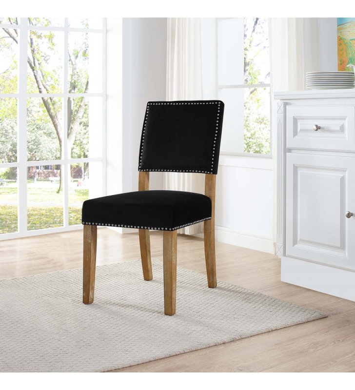 Oblige Wood Dining Chair in Black - Lexmod