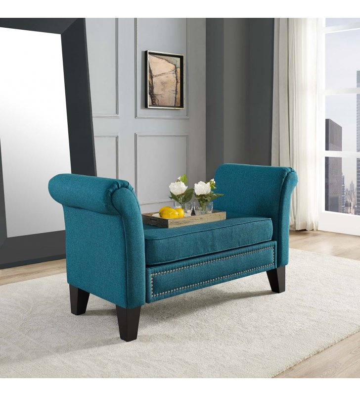 Rendezvous Bench in Teal - Lexmod
