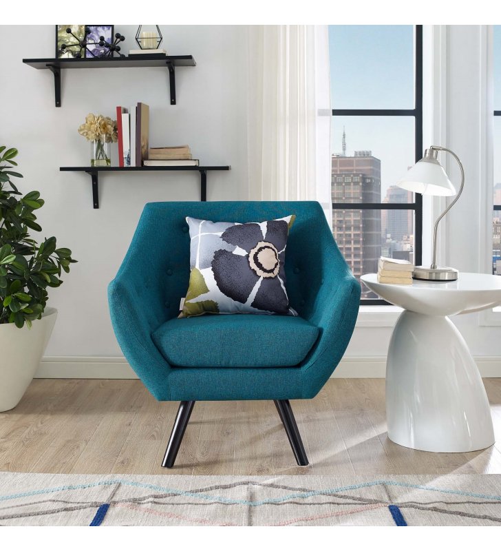 Allegory Armchair in Teal - Lexmod