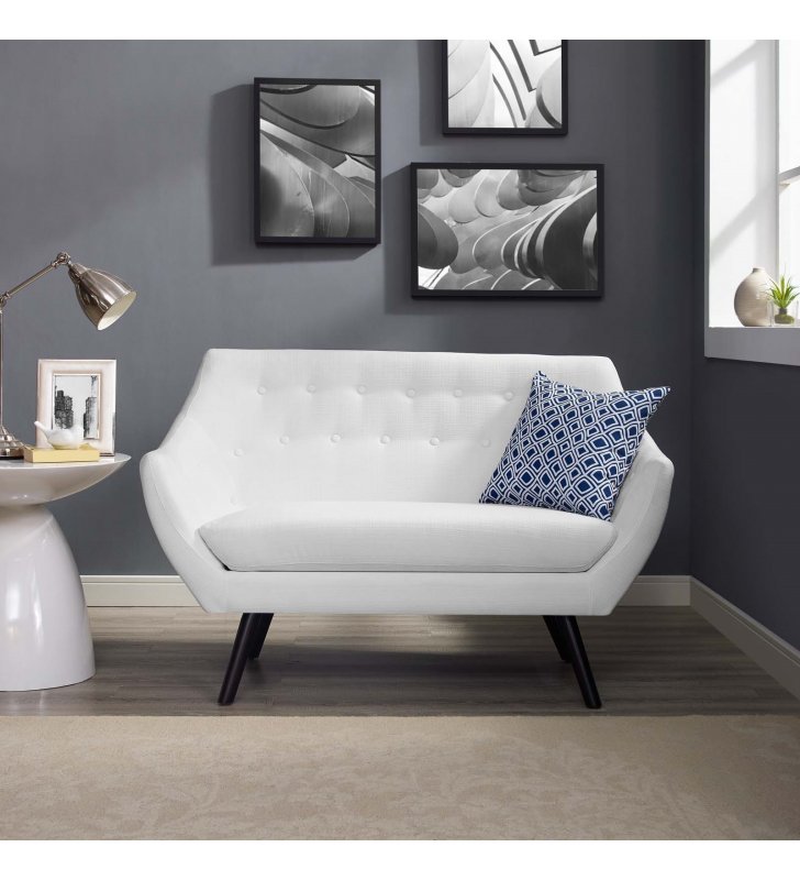 Allegory Loveseat in White - Lexmod