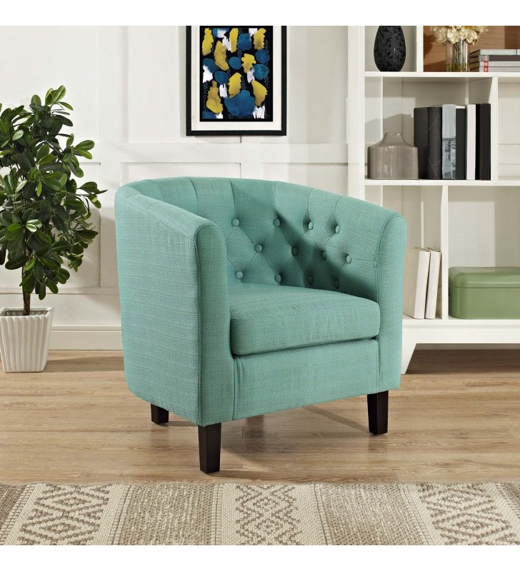 Prospect Upholstered Fabric Armchair in Laguna - Lexmod