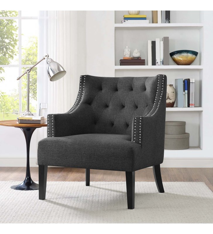 Regard Wood Armchair in Gray - Lexmod