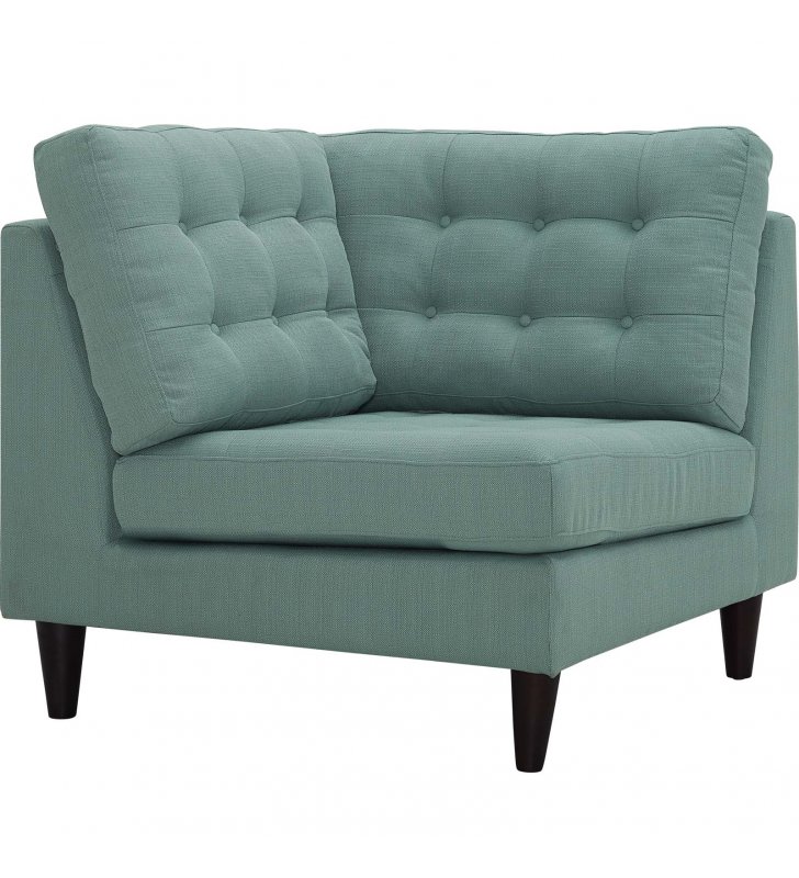 Empress Upholstered Fabric Corner Sofa in Laguna - Lexmod