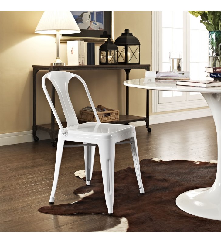 Promenade Dining Side Chair in White - Lexmod