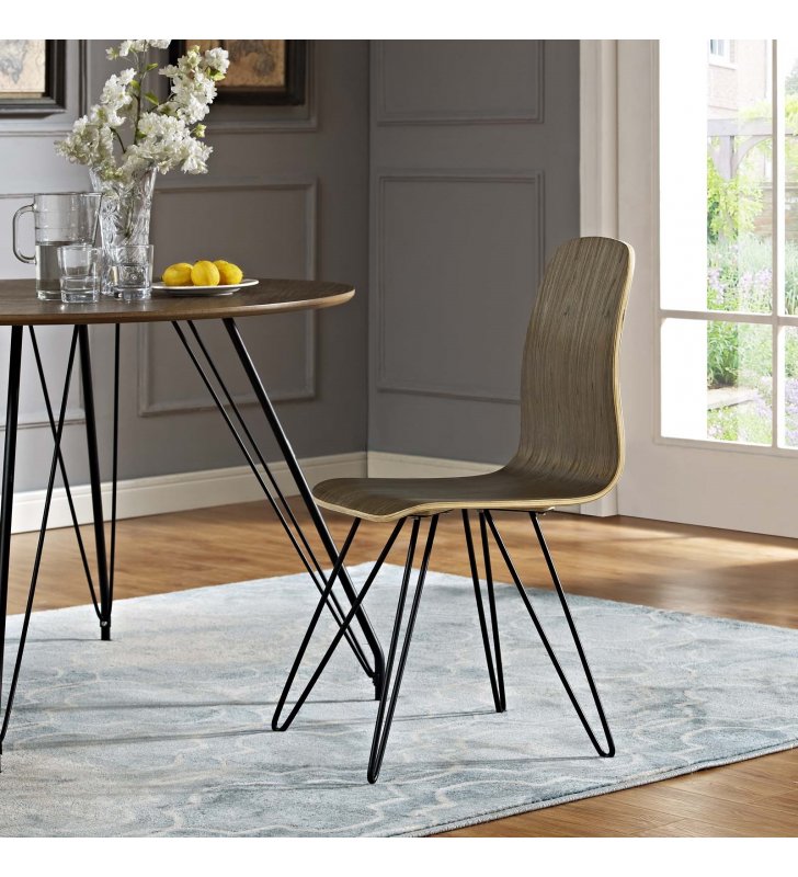 Drift Bentwood Dining Side Chair in Walnut - Lexmod