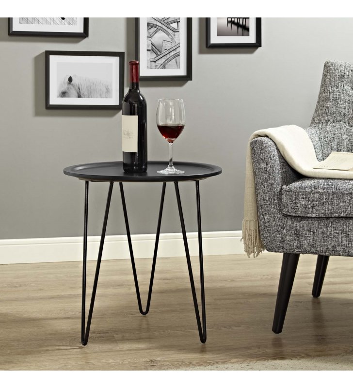 Digress Side Table in Black - Lexmod