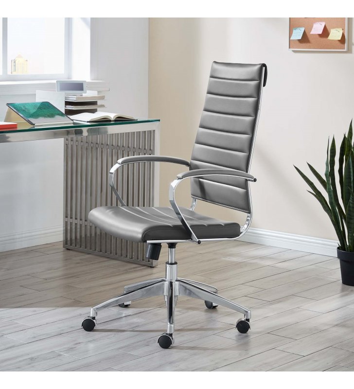 Jive Highback Office Chair in Gray - Lexmod