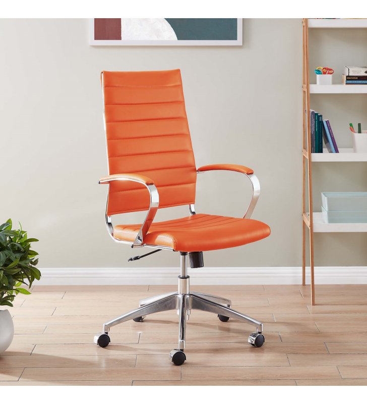 Jive Highback Office Chair in Orange - Lexmod