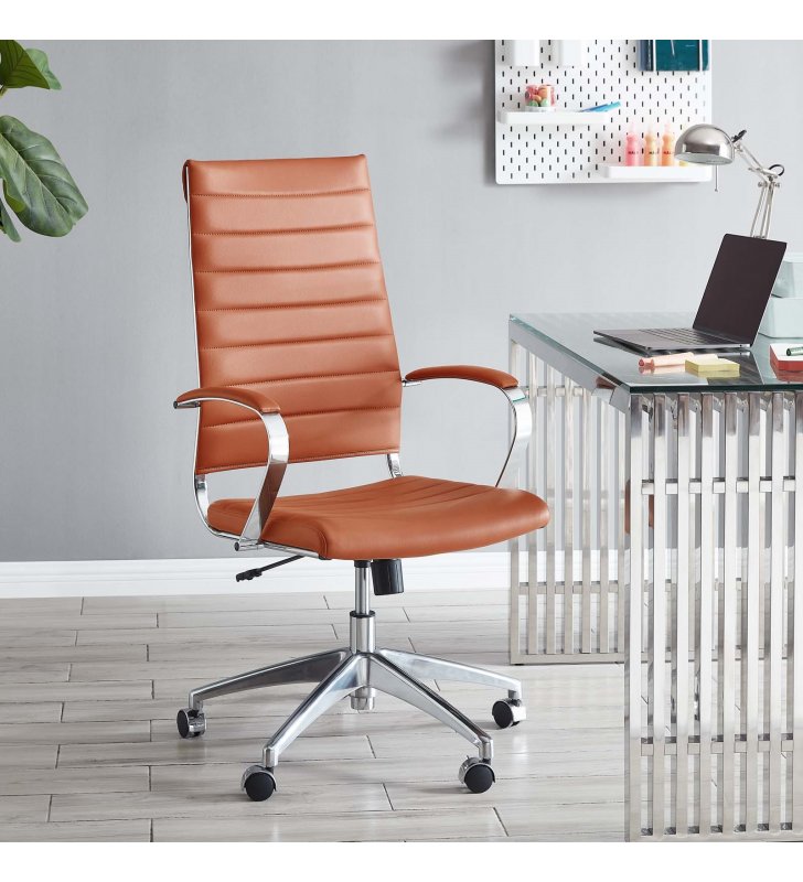 Jive Highback Office Chair in Terracotta - Lexmod
