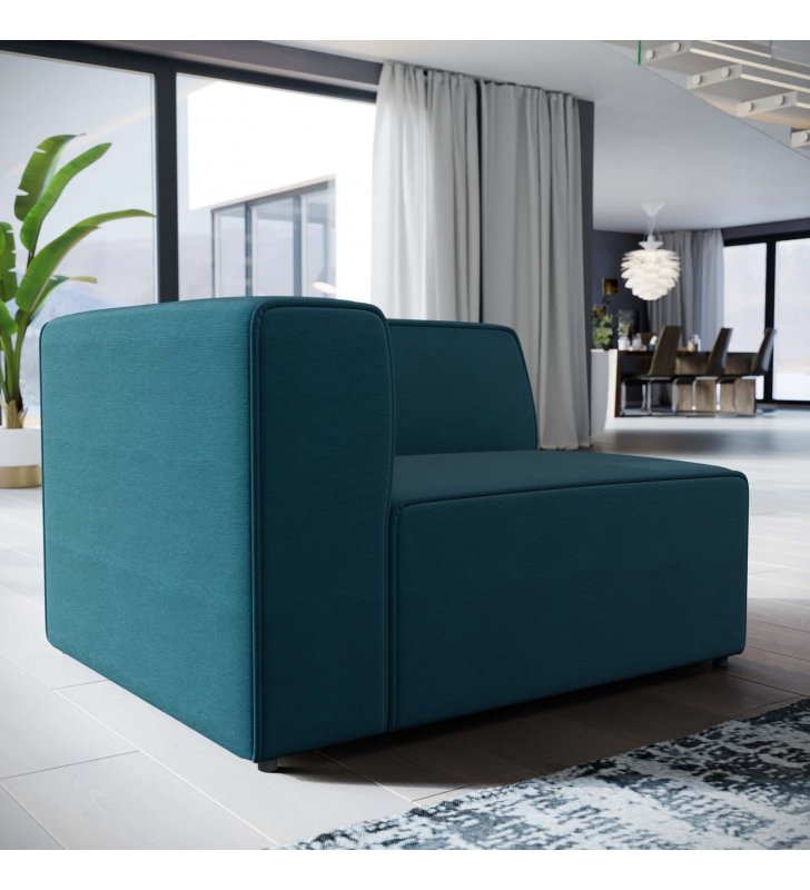 Mingle Fabric Left-Facing Sofa in Blue - Lexmod