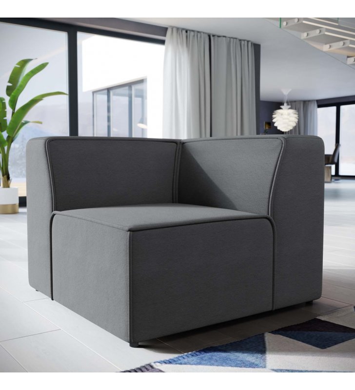 Mingle Corner Sofa in Gray - Lexmod