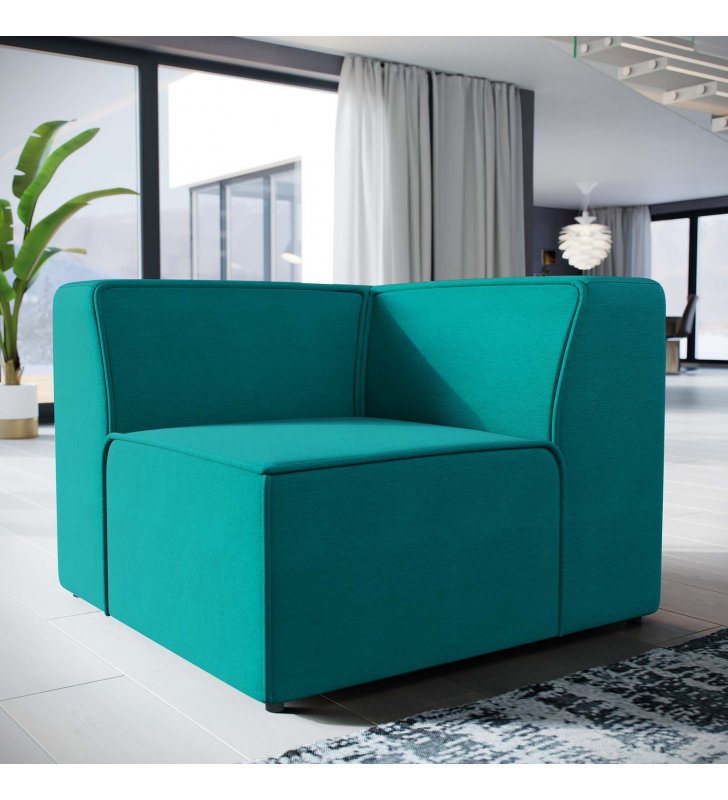 Mingle Corner Sofa in Teal - Lexmod