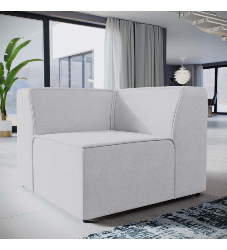 Mingle Corner Sofa in White - Lexmod