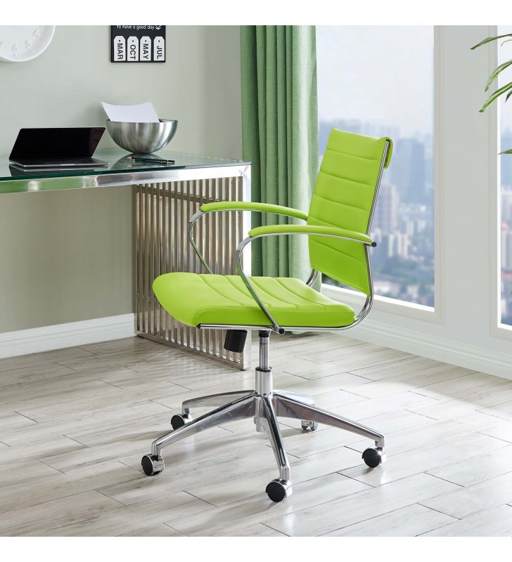 Jive Mid Back Office Chair in Bright Green - Lexmod
