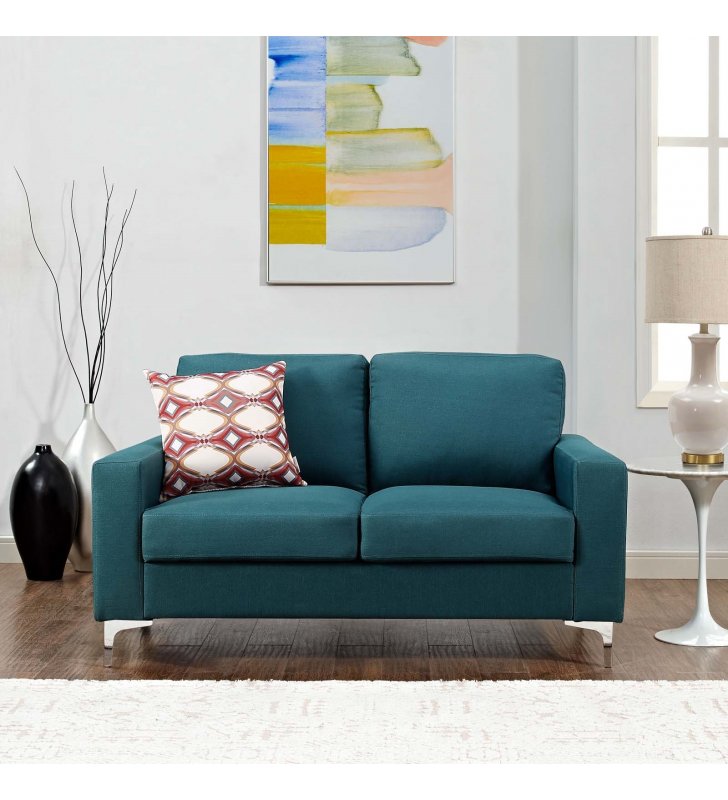 Allure Upholstered Sofa in Blue - Lexmod