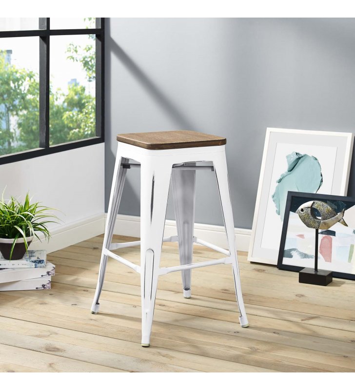 Promenade Counter Stool in White - Lexmod