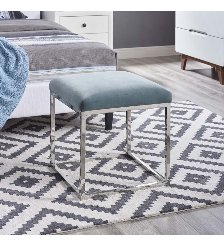 Anticipate Ottoman in Sea Blue - Lexmod