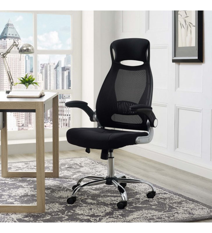 Expedite Highback Office Chair in Black - Lexmod