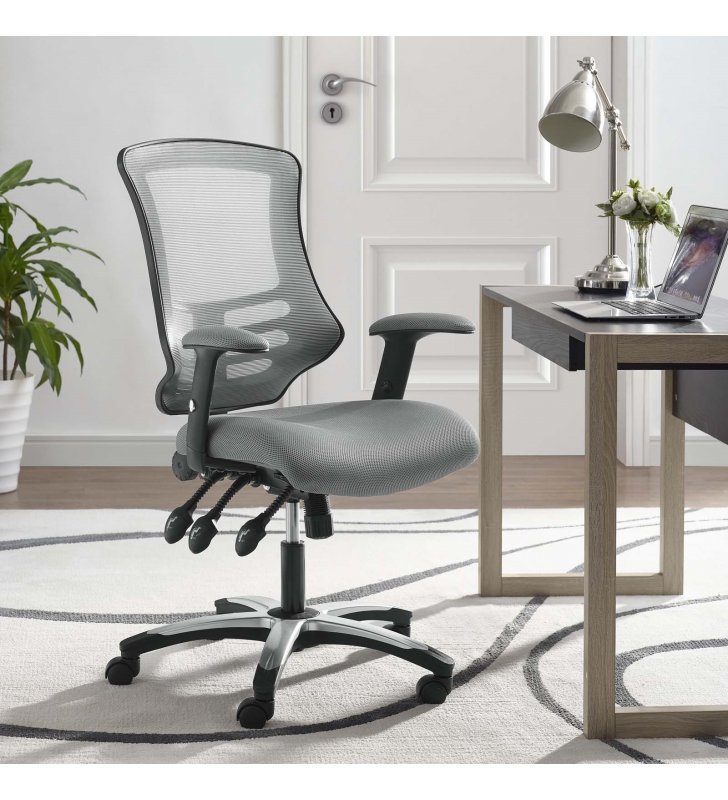 Calibrate Mesh Office Chair in Gray - Lexmod
