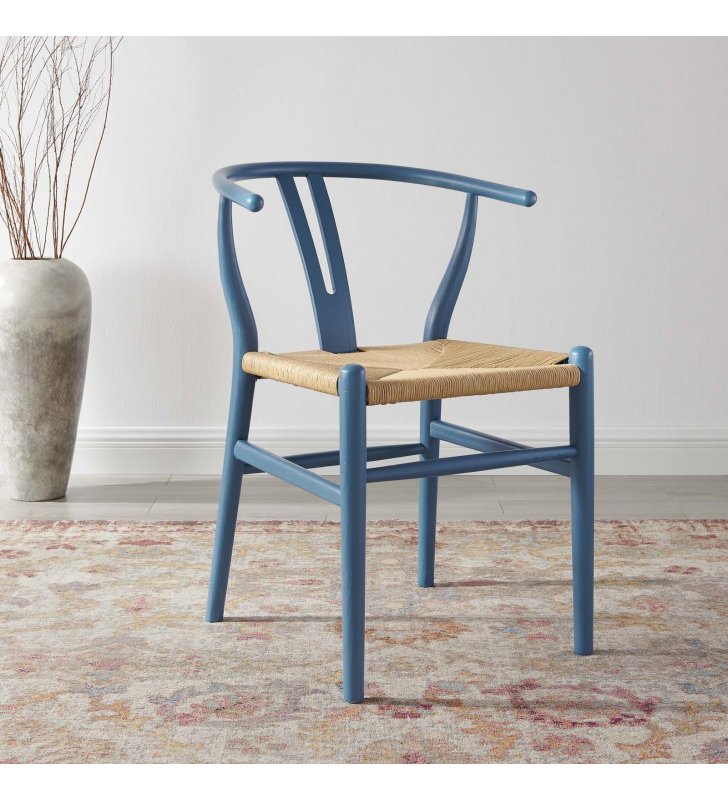 Amish Dining Wood Side Chair in Harbor - Lexmod