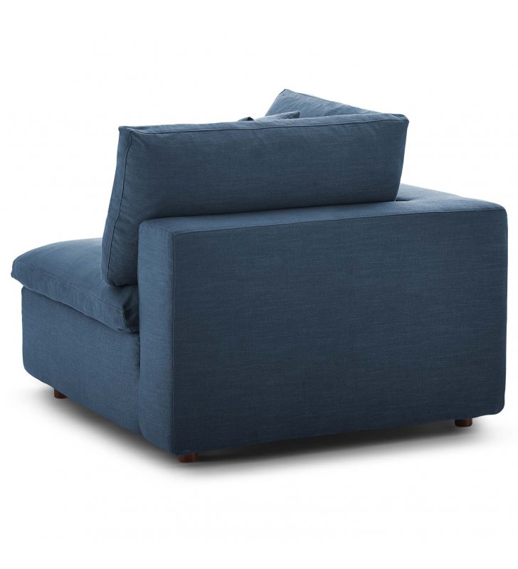 Commix Down Filled Overstuffed 3 Piece Sectional Sofa Set in Azure - Lexmod