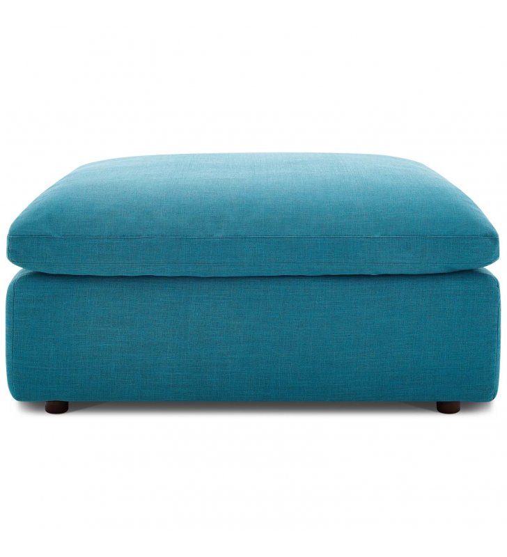 Commix Down Filled Overstuffed 4 Piece Sectional Sofa Set in Teal - Lexmod