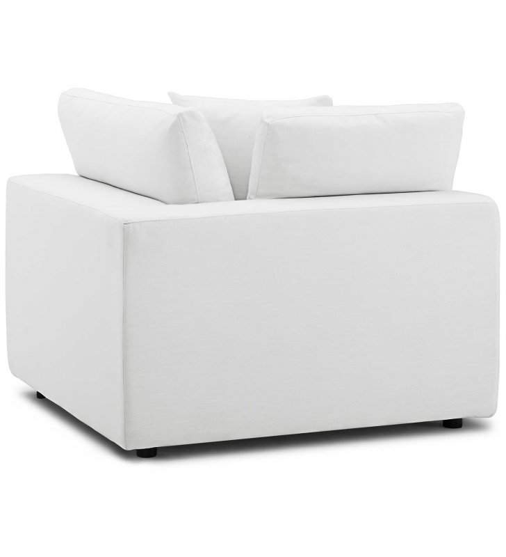 Commix Down Filled Overstuffed 6 Piece Sectional Sofa Set in White - Lexmod
