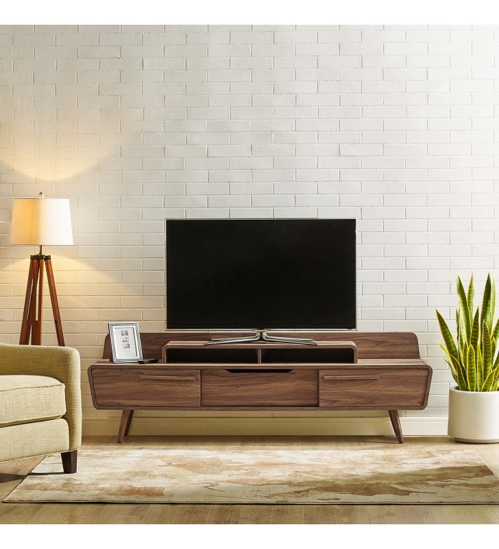 Omnistand 74" TV Stand in Walnut - Lexmod