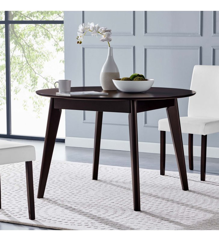 Vision 45" Round Dining Table in Cappuccino - Lexmod
