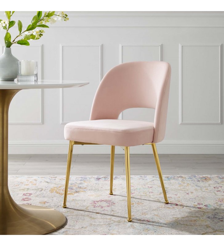 Rouse Dining Room Side Chair in Pink - Lexmod