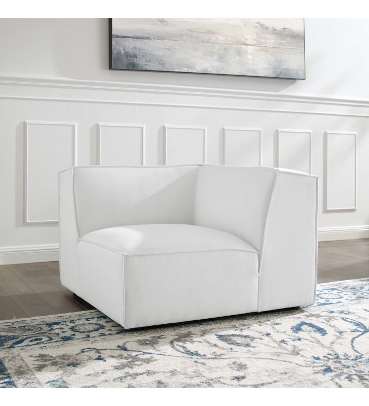 Restore Sectional Sofa Corner Chair in White - Lexmod