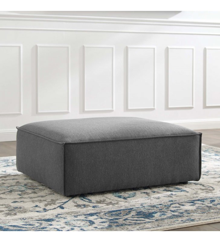 Restore Ottoman in Charcoal - Lexmod