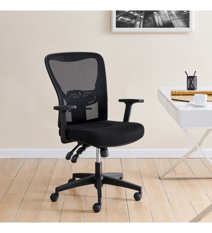 Define Mesh Office Chair in Black - Lexmod