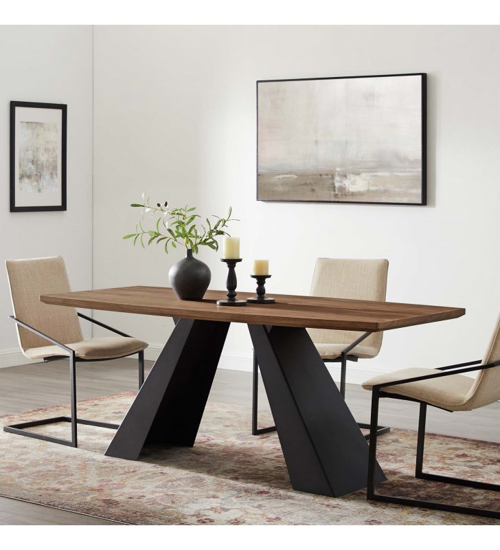 Elevate Dining Table in Walnut - Lexmod