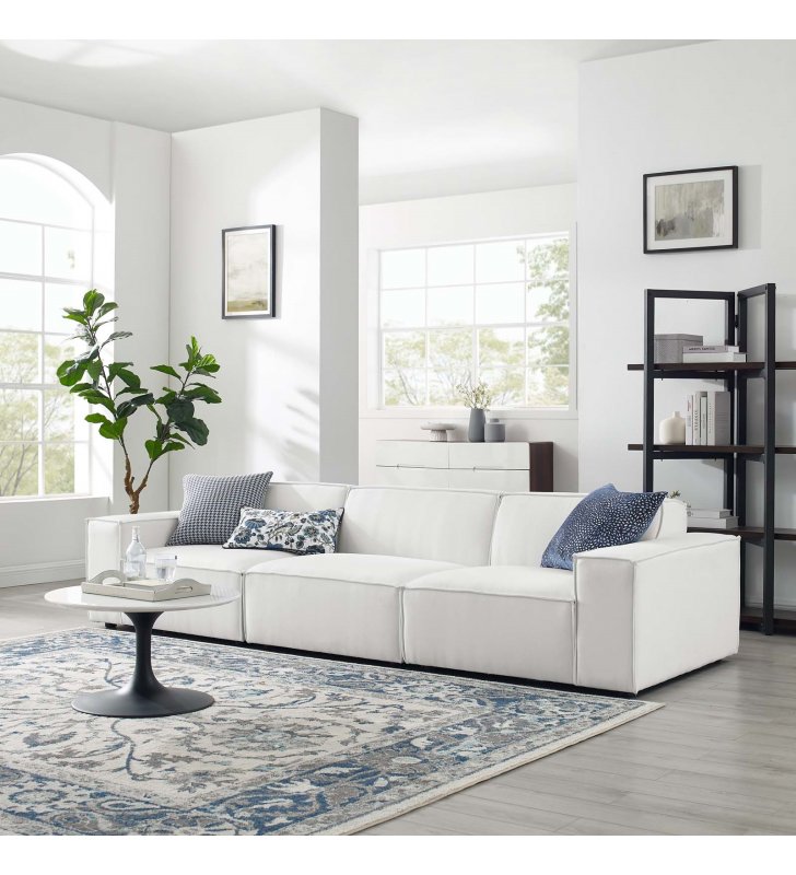 Restore 3-Piece Sectional Sofa in White - Lexmod