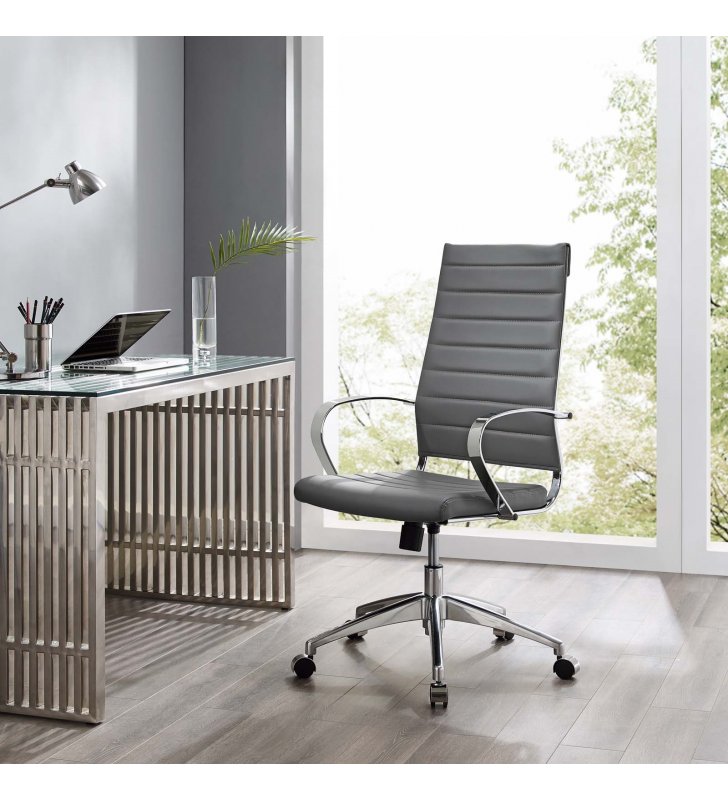 Jive Highback Office Chair in Gray - Lexmod