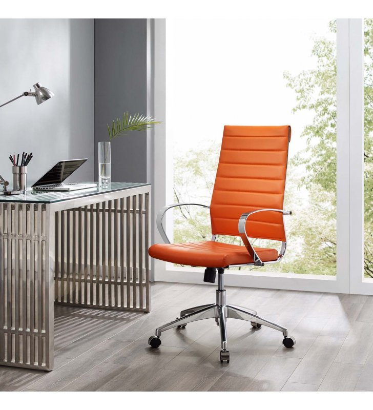 Jive Highback Office Chair in Orange - Lexmod