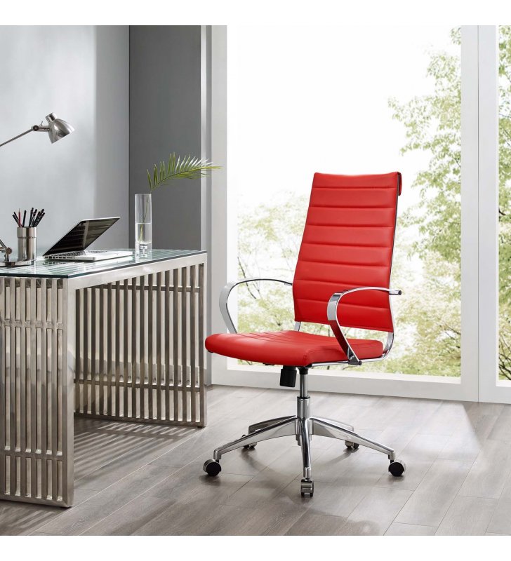 Jive Highback Office Chair in Red - Lexmod