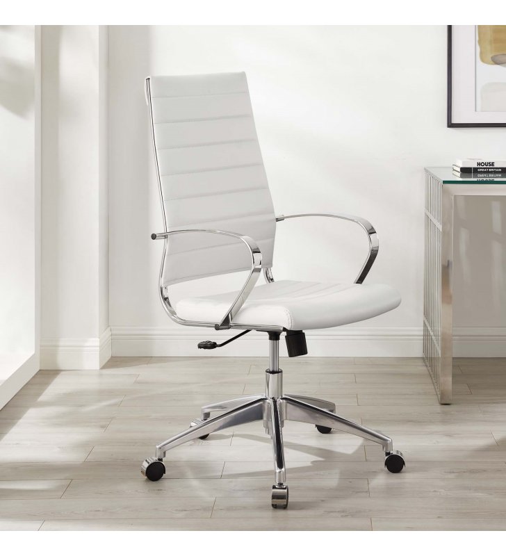 Jive Highback Office Chair in White - Lexmod
