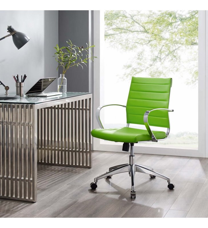 Jive Mid Back Office Chair in Bright Green - Lexmod