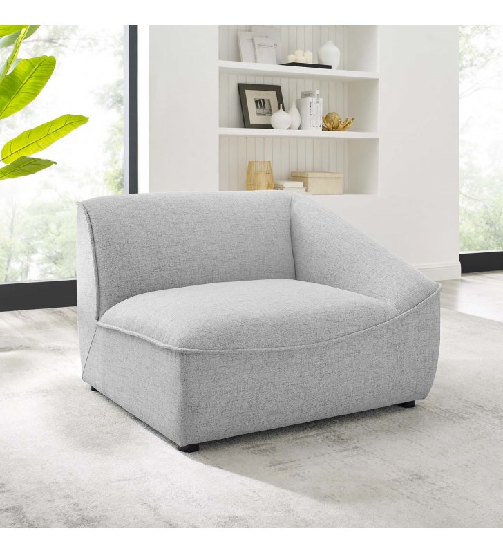 Comprise Right-Arm Sectional Sofa Chair in Light Gray - Lexmod