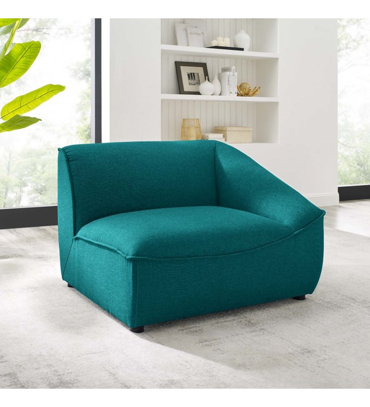 Comprise Right-Arm Sectional Sofa Chair in Teal - Lexmod