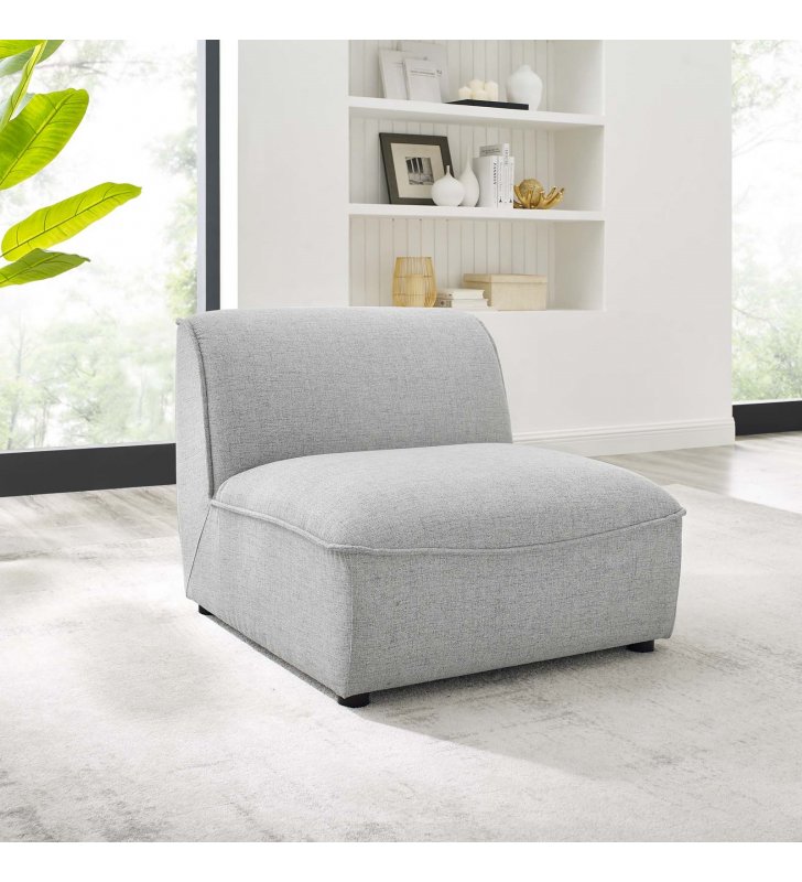Comprise Armless Chair in Light Gray - Lexmod