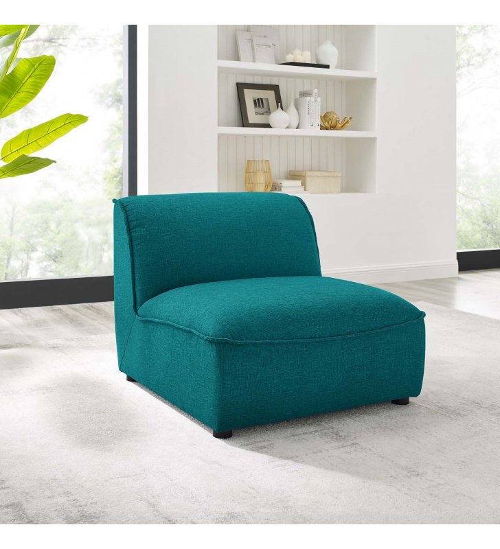Comprise Armless Chair in Teal - Lexmod