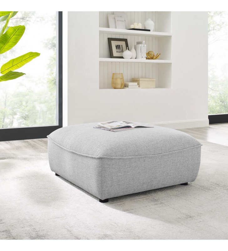 Comprise Sectional Sofa Ottoman in Light Gray - Lexmod