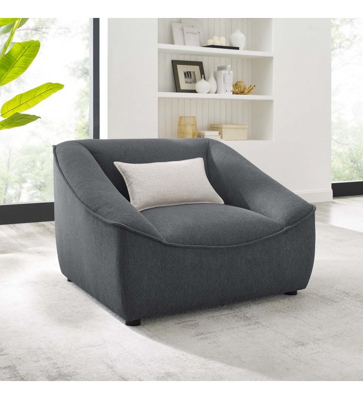 Comprise Armchair in Charcoal - Lexmod