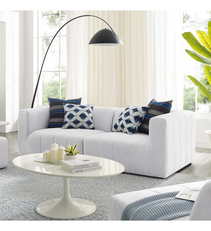Bartlett Upholstered Fabric 2-Piece Loveseat in Ivory - Lexmod